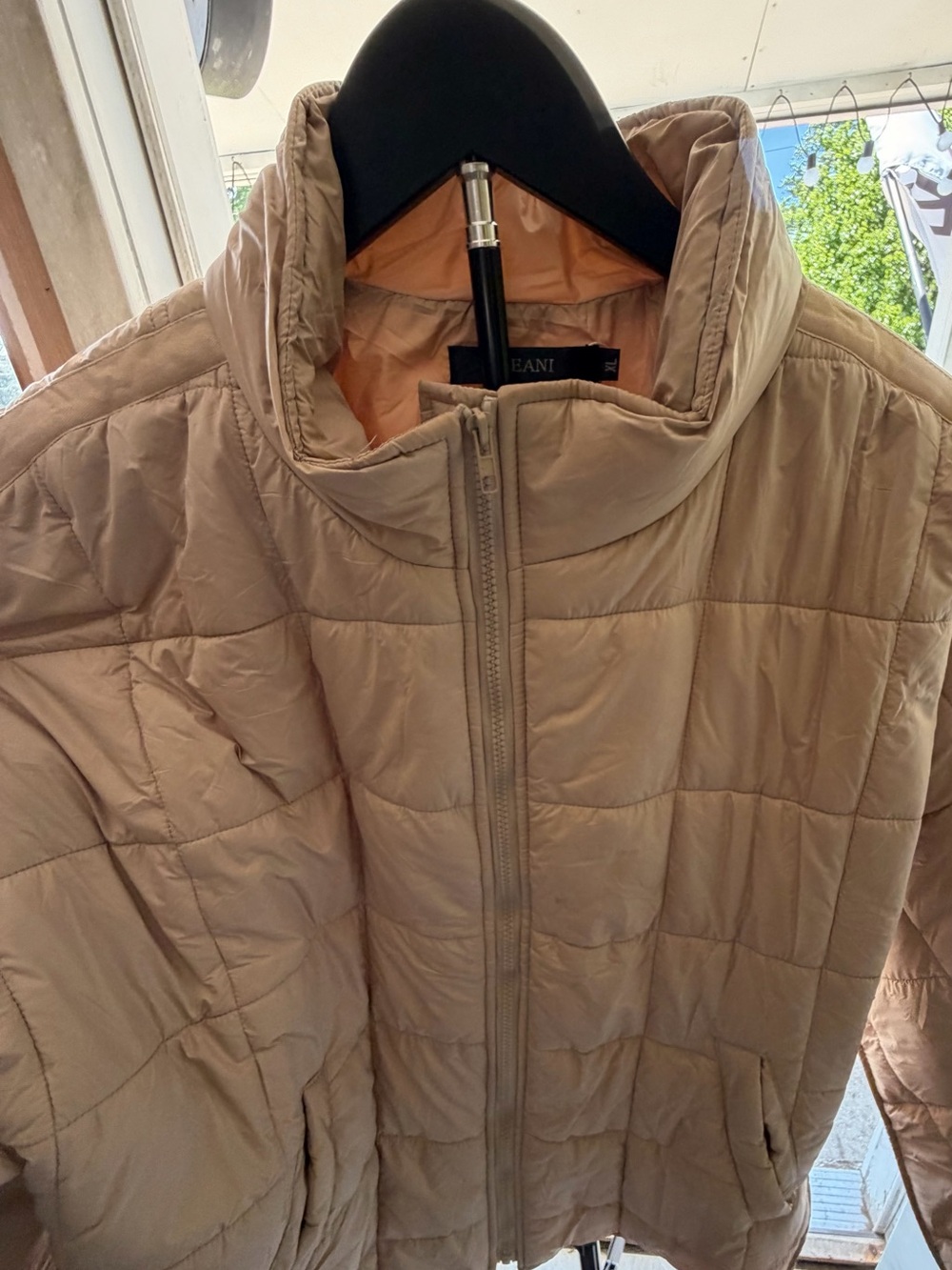 Lightweight Tan Quilted Puffer Jacket - Women's